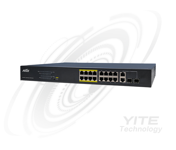 16埠PoE+2埠SFP長距離網路供電交換器