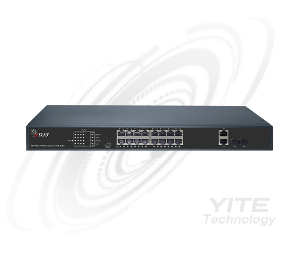 16埠FE PoE 網路交換器